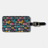Étiquette À Bagage Cactus tiré par la main dans le motif de style de (Devant horizontal)