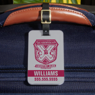Étiquette À Bagage Caddyshack Bushwood Country Club Crest