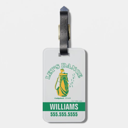 Étiquette À Bagage Caddyshack | Dansons (Dos Vertical)