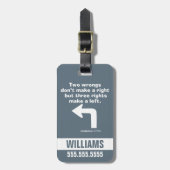 Étiquette À Bagage Caddyshack | Deux erreurs ne font pas un droit (Devant Vertical)