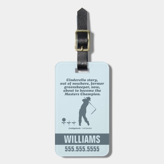 Étiquette À Bagage Caddyshack | Histoire des parapluies (Devant Vertical)