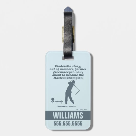 Étiquette À Bagage Caddyshack | Histoire des parapluies (Dos Vertical)