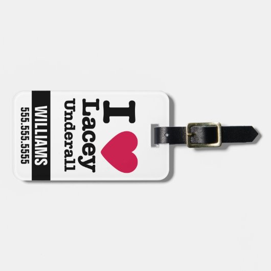 Étiquette À Bagage Caddyshack | I Love Lacey Underall (Devant horizontal)