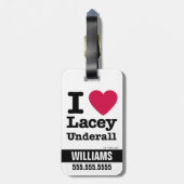 Étiquette À Bagage Caddyshack | I Love Lacey Underall (Dos Vertical)