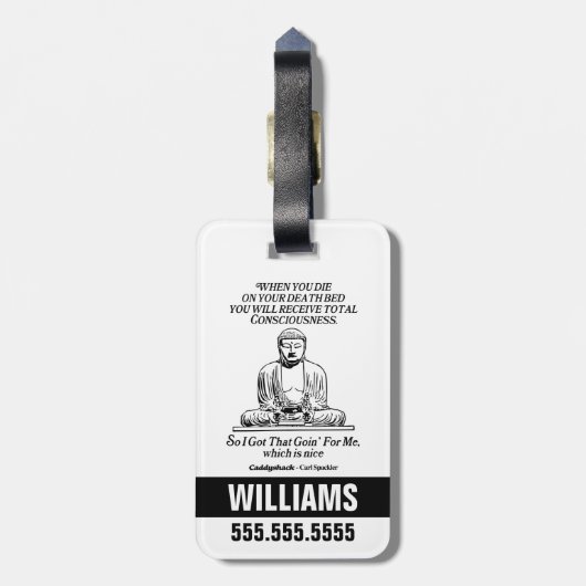 Étiquette À Bagage Caddyshack J'Ai Compris Ça Me Va (Dos Vertical)