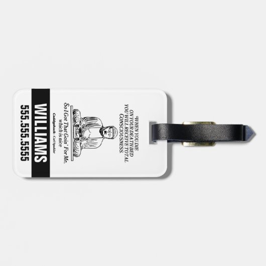 Étiquette À Bagage Caddyshack J'Ai Compris Ça Me Va (Dos horizontal)