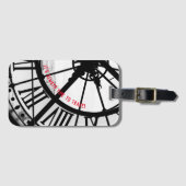 Étiquette À Bagage Cadeau à thème Paris avec photo française (Devant Horizontal)