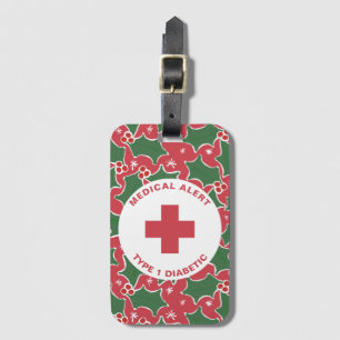 Étiquette À Bagage Cadeau d'alerte médicale personnalisé Diabétique D