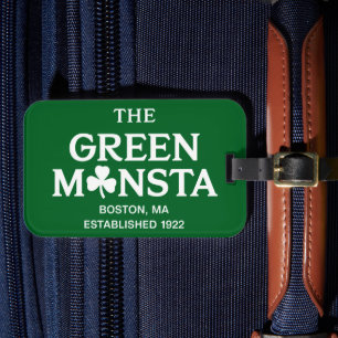 Étiquette À Bagage Cadeau de baseball Green Monsta Boston Green Monst