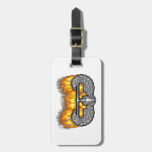 Étiquette À Bagage Cadeau de flamme d'attaque aérienne (Devant Vertical)