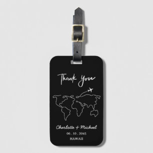 Étiquette À Bagage Cadeau de mariage de destination de voyage
