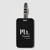 Étiquette À Bagage Cadeau de mariage durable pour hommes (Devant Vertical)