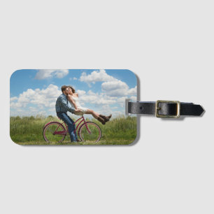 Étiquette À Bagage Cadeau de photo de couple moderne