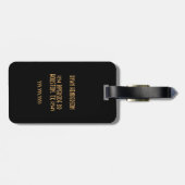 Étiquette À Bagage Cadeau de style Art déco pour enterrement de vie d (Dos horizontal)