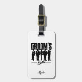 Étiquette À Bagage Cadeau de témoin de mariage pour l'équipe du marié (Devant Vertical)