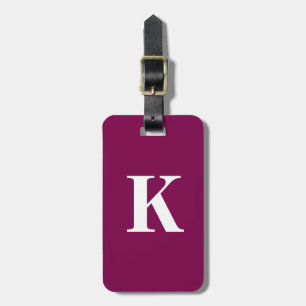 Étiquette À Bagage Cadeau personnalisé initial monogramme rose vin Fa