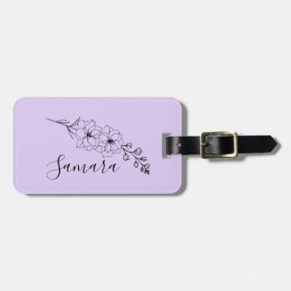 Étiquette À Bagage Cadeau personnalisé juillet Fleur de naissance Del