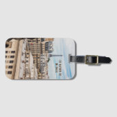 Étiquette À Bagage Cadeau photo Paris avec devis de voyage (Devant Horizontal)