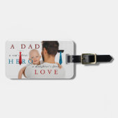 Étiquette À Bagage Cadeau Pour Papa -Photo (Devant horizontal)