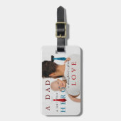 Étiquette À Bagage Cadeau Pour Papa -Photo (Devant Vertical)