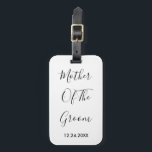 Étiquette À Bagage Cadeau simple pour la mère du marié lors des maria<br><div class="desc">'Mère du marié' imprimé en texte beau et élégant,  c'est un cadeau parfait ou un cadeau de fête pour la mère du marié. Vous pouvez personnaliser en changeant le texte comme vous le souhaitez.</div>