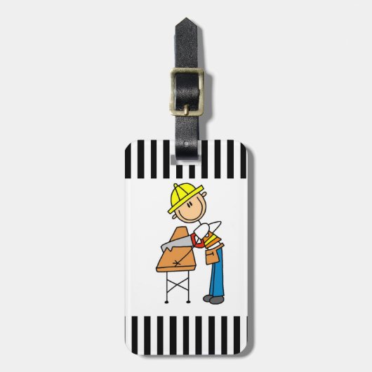 Étiquette À Bagage Cadeaux de bois de charpente de Sawing de (Devant Vertical)