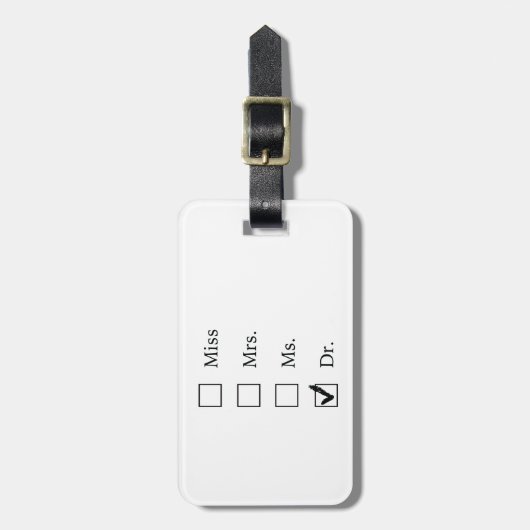 Étiquette À Bagage Cadeaux de PhD pour des femmes (Devant Vertical)