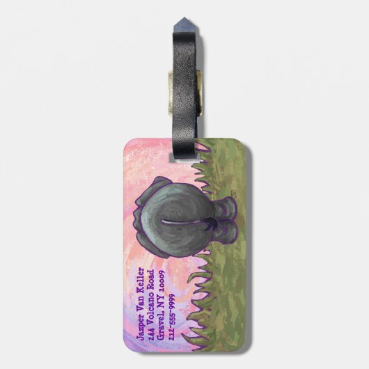 Étiquette À Bagage Cadeaux et accessoires d'éléphant (Dos Vertical)