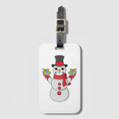 Étiquette À Bagage Cadeaux pour vous de Snowman (Devant Vertical)