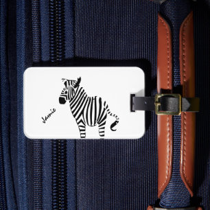 Étiquette À Bagage Cadeaux Zebra Lovers
