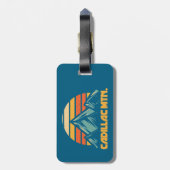 Étiquette À Bagage Cadillac Mountain Retro Turquoise (Dos Vertical)