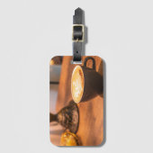 Étiquette À Bagage Cadre Café (Devant Vertical)