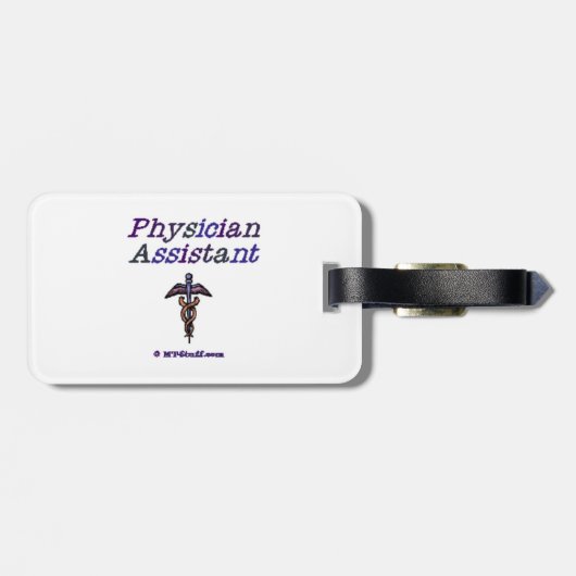 Étiquette À Bagage Caducée d'assistant de médecin (Dos horizontal)