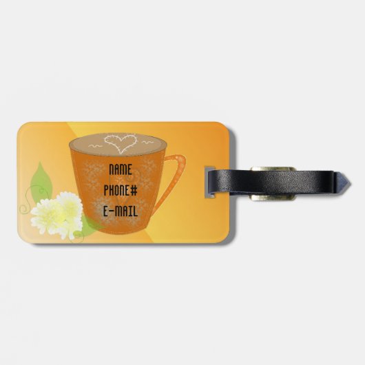 Étiquette À Bagage Café (Dos horizontal)