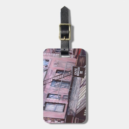 Étiquette À Bagage Café Borgia, Soho (Devant Vertical)