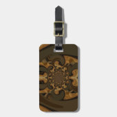 Étiquette À Bagage Café Brown Flux Kaleidoscope Art Imprimer (Devant Vertical)