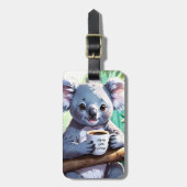 Étiquette À Bagage Café Cosy Jungle Koala (Devant Vertical)