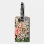 Étiquette À Bagage Café Lady Victorian Femme Rose Classy (Dos Vertical)