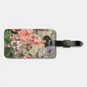 Étiquette À Bagage Café Lady Victorian Femme Rose Classy (Dos horizontal)