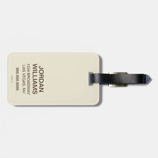 Étiquette À Bagage Café Night Owl (Dos horizontal)