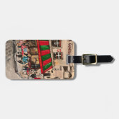 Étiquette À Bagage "Café rue Norvins, Montmartre" Paris (Devant horizontal)