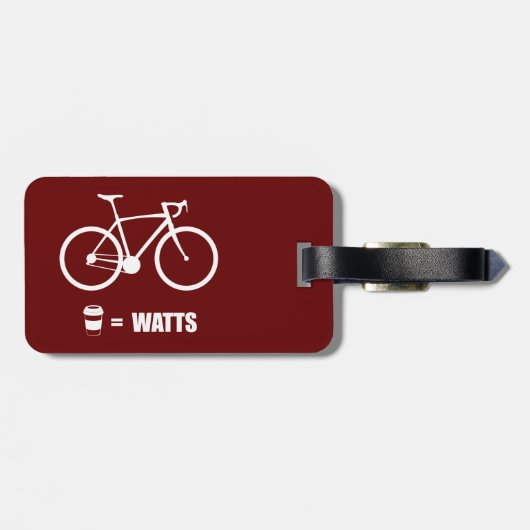 Étiquette À Bagage Café = Watts (Dos horizontal)