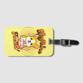 ÉTIQUETTE À BAGAGE CAFFEINE DE CORGI FUELED! (Devant Horizontal)