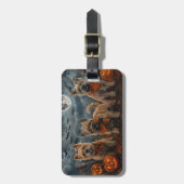 Étiquette À Bagage Cairn Terrier Halloween Éffrayant (Devant Vertical)