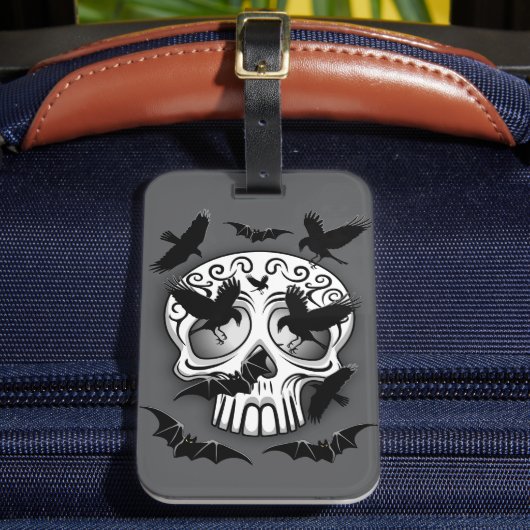 Étiquette À Bagage Calaveras décoratives Halloween (Insitu Rectoal 2)
