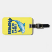 Étiquette À Bagage Calembour animal drôle de marsouin (Devant horizontal)