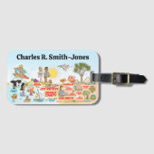 Étiquette À Bagage Californie du Sud (Devant Horizontal)