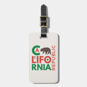 Étiquette À Bagage Californie : Logo Grizzly Bear