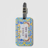 Étiquette À Bagage Calle Del Sol Rue du Soleil Méditerranée (Devant Vertical)