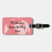 Étiquette À Bagage Calligraphie L'Aventure Commence Le Mariage Faveur (Devant horizontal)